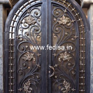 Artistic Front Gate Grill Design for Elegant Homes No-678
