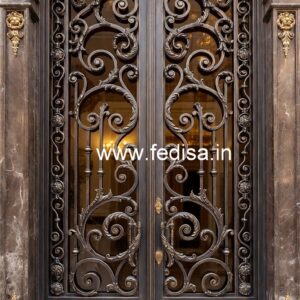 Stylish Front Entry Gate Grill Design for Homes No-682