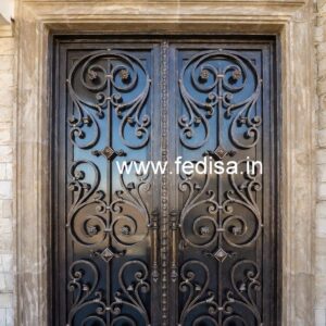 Minimal Steel Gate Grill Design for Elegant Homes No-693