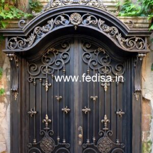Stylish Entrance Grill Gate Design for Modern Homes No-696