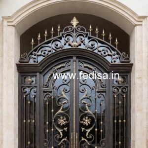 Stylish Steel Gate Grill Design for Elegant Entrance No-703