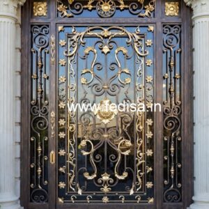 Modern Exterior Grill Gate Design for House Front No-712