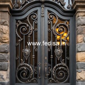 Modern Black Iron Gate Grill Design Inspiration No-741