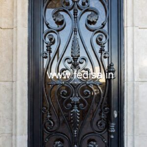 Elegant Main Gate Grill Design for Luxury Residences No-753
