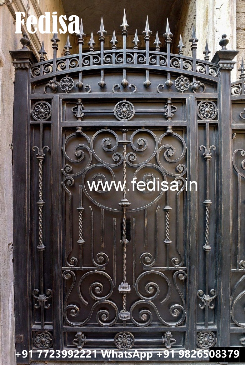 Contemporary Front Gate Grill Design with Elegant Finish No-796
