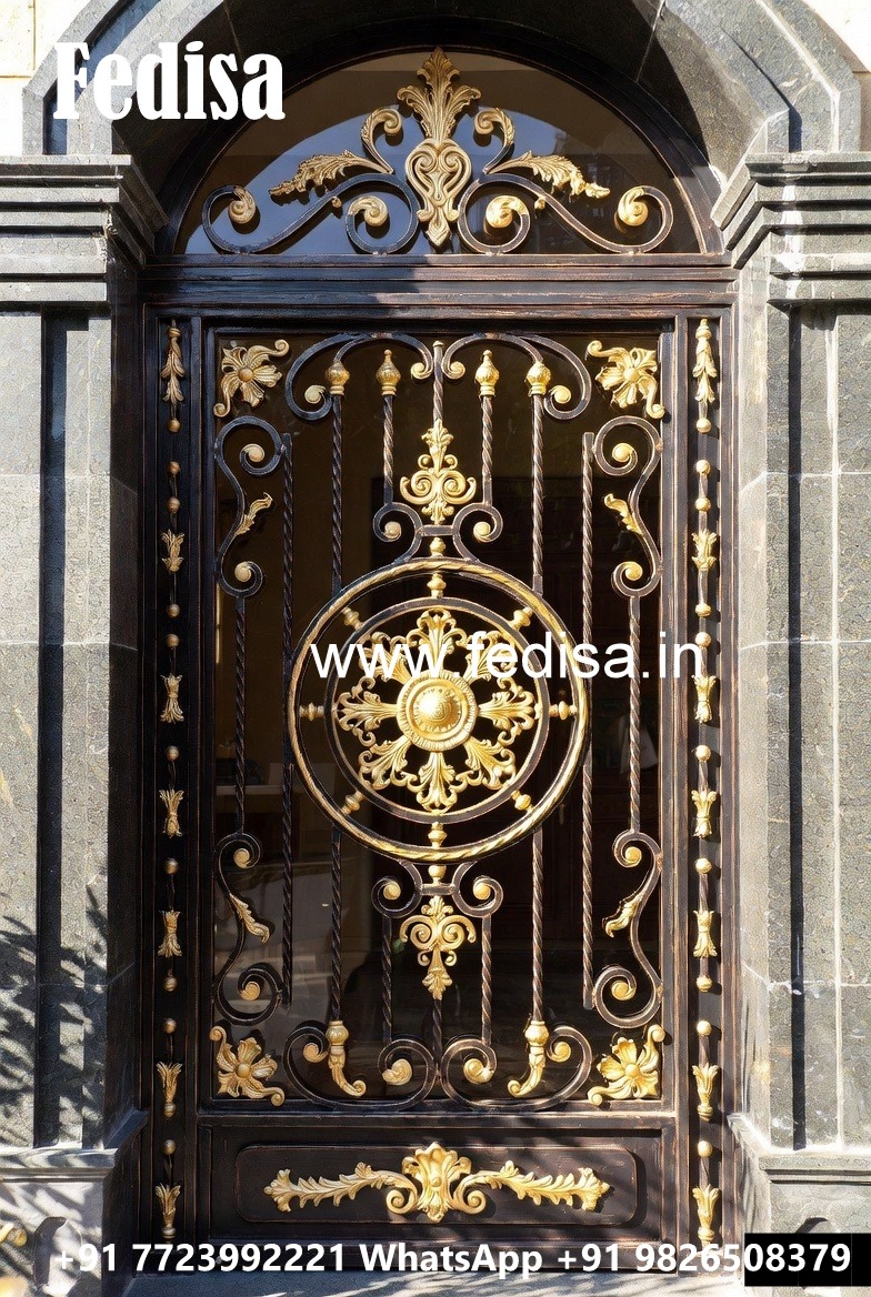 Modern House Front Entrance Grill Gate Design No-844