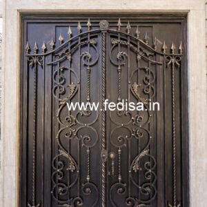 Stylish Gate Grill Design for Contemporary House Fronts No-902