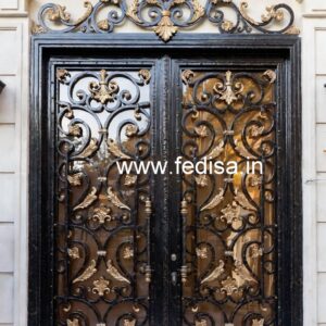 Front House Gate Grill Design with Elegant Pattern No-973