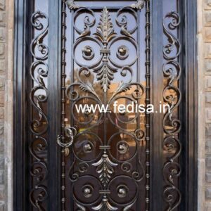 Artistic Front Gate Grill Design for Elegant Homes No-978