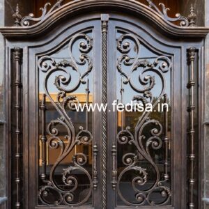Elegant Iron Grill Gate Design for Main Doors No-980
