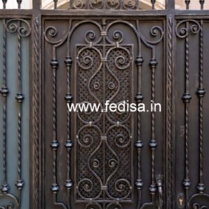 Modern Gate Grill Design with Artistic Detailing No-988