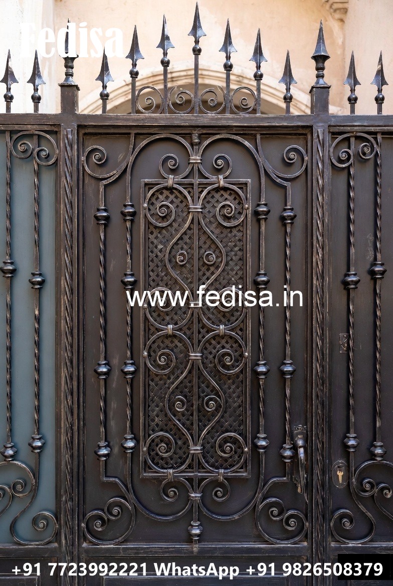 Modern Gate Grill Design with Artistic Detailing No-988