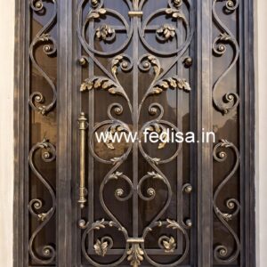 Luxury Iron Grill Gate Design with Golden Finish No-990