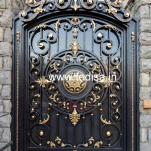 Creative Main Gate Grill Design for House Fronts No-994