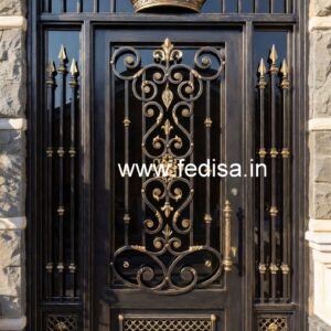 Stylish Steel Gate Grill Design for Elegant Entrance No-1003