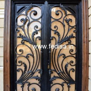 Modern Entrance Gate Grill Design with Elegant Pattern No-1050