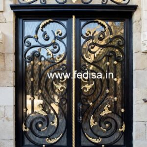 Elegant Main Gate Grill Design for Luxury Residences No-1053