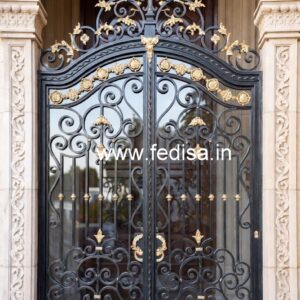 Stylish Iron Entrance Gate Grill Design Inspiration No-1067