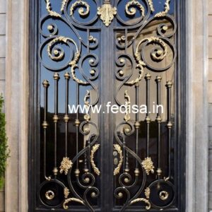 Stylish Security Grill Gate Design for Modern Entrance No-1074