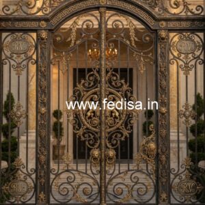 Contemporary Luxury Gate Grill Design for House Front No-1080