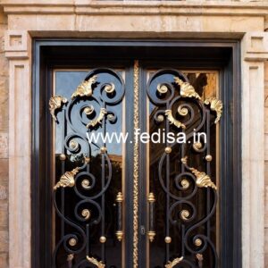 Elegant Contemporary Gate Grill Design with Artistic Pattern No-1114