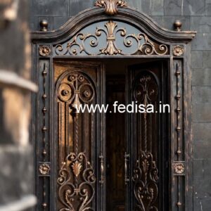 Elegant Iron Grill Gate Design for Contemporary Homes No-1121