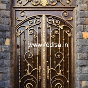 Contemporary Black Metal Gate Grill Design No-1128