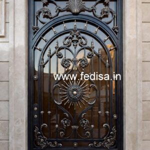 Stylish Black Iron Grill Gate Design No-1174