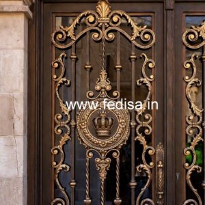 Contemporary Black Steel Grill Gate Design No-1190