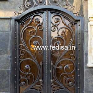 Contemporary Gate Grill Design with Artistic Patterns No-1215