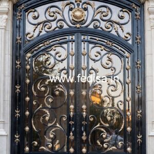 Modern Gate Grill Design with Artistic Detailing No-1288