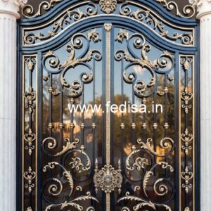 Minimal Steel Gate Grill Design for Elegant Homes No-1293