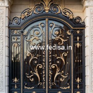 Stylish Steel Gate Grill Design for Elegant Entrance No-1303