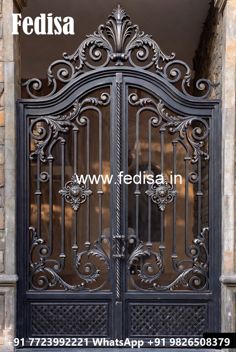 Modern Exterior Grill Gate Design for House Front No-1312