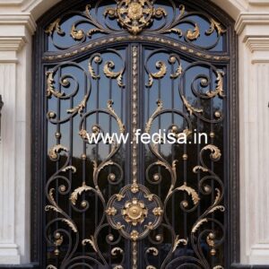 Elegant Black Gate Grill Design for House Entrance No-1325