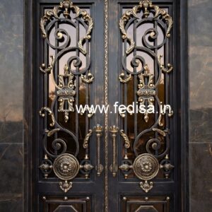 Elegant Main Gate Grill Design for Luxury Residences No-1353