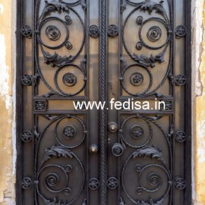 Attractive Modern Gate Grill Design with Geometric Style No-1356