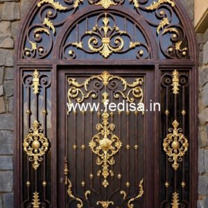 Fancy Exterior Gate Grill Design for Elegant Villas No-1381