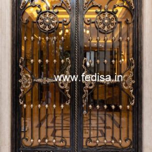 Luxury Geometric Gate Grill Design for House Fronts No-1423