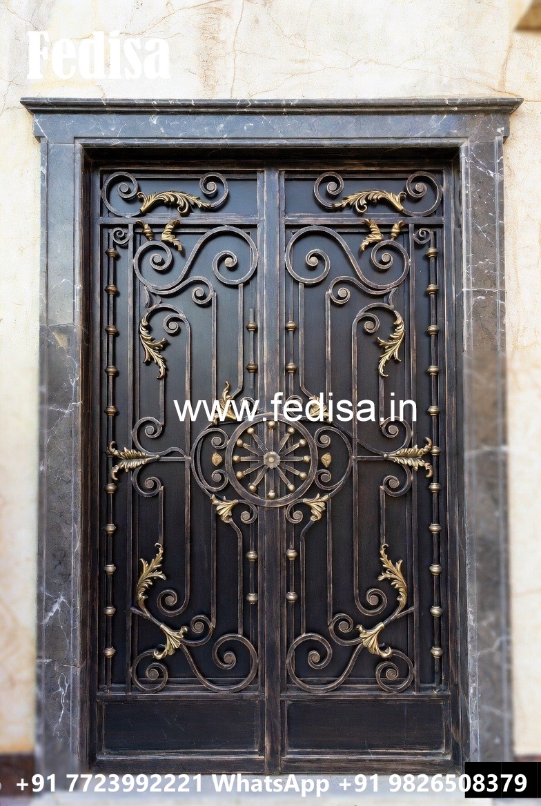 Artistic Modern Exterior Gate Grill Design No-1451