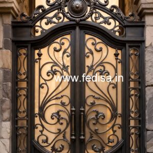 Contemporary Gate Grill Design with Artistic Patterns No-1515