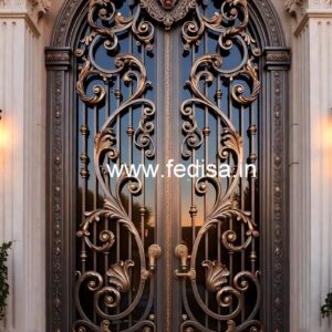 Front Entry Gate Grill Design for Contemporary Villas No-1543