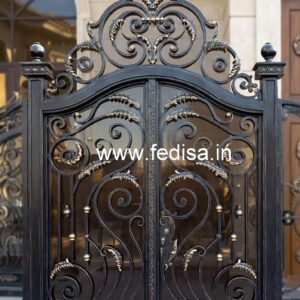 Heavy Iron Gate Grill Design for Luxury Homes No-1572