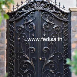 Luxury Iron Grill Gate Design with Golden Finish No-1590