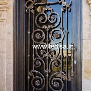 Stylish Main Gate Grill Design with Modern Patterns No-1616