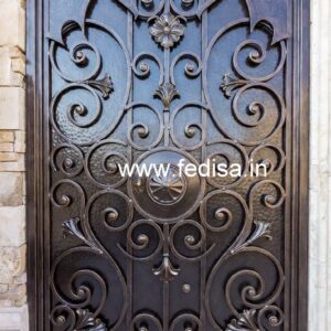 Contemporary Gate Grill Design with Minimal Patterns No-1626