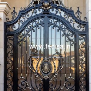 Modern Entrance Gate Grill Design with Elegant Pattern No-1650