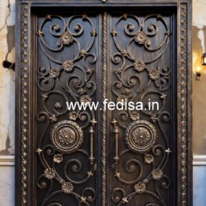 Elegant Main Gate Grill Design for Luxury Residences No-1653
