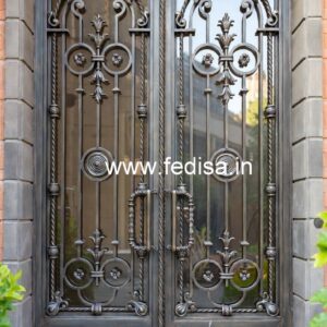 Fancy Exterior Gate Grill Design for Elegant Villas No-1681