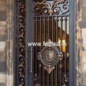 Fancy Residential Gate Grill Design for Modern Villas No-1709